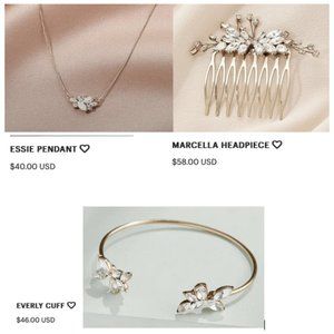 NWT Olive + Piper GOLD SET Essie Everly Marcella